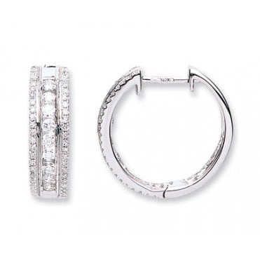 18ct White Gold 0.65ct Diamond Earrings