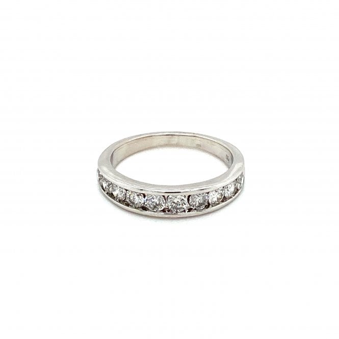 18ct White Gold Diamond Half Eternity Ring 1.00ct