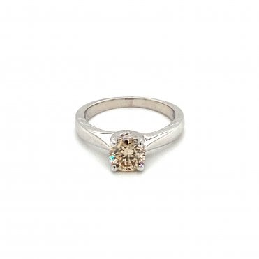 18ct White Gold Diamond Solitaire Ring 1.04ct