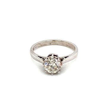 18ct White Gold Diamond Solitaire Ring