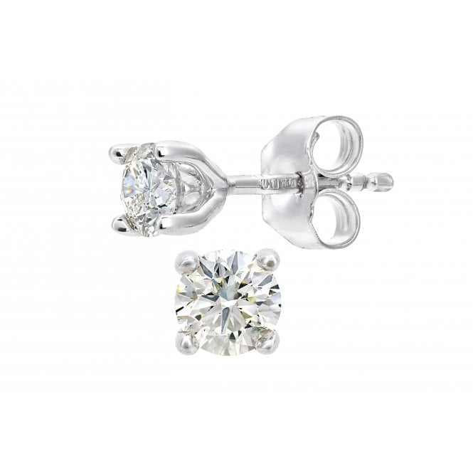 18ct White Gold Diamond Stud Earrings