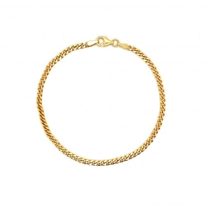 18ct Yellow Gold Curb Bracelet - 7.5"