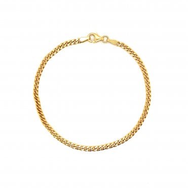 18ct Yellow Gold Curb Bracelet - 7.5