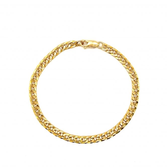 18ct Yellow Gold Curb Bracelet - 7.5"