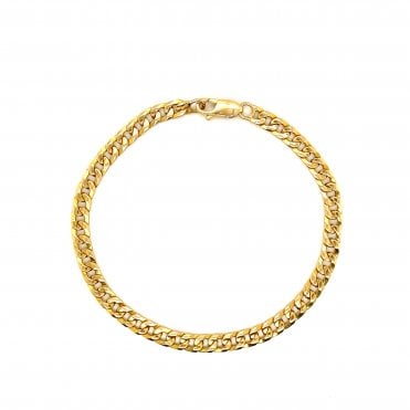 18ct Yellow Gold Curb Bracelet - 7.5