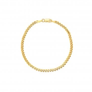 18ct Yellow Gold Curb Bracelet - 7.5