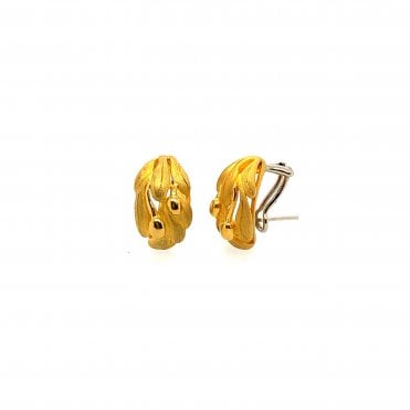 24ct Yellow Prima Gold Fancy Stud Earrings