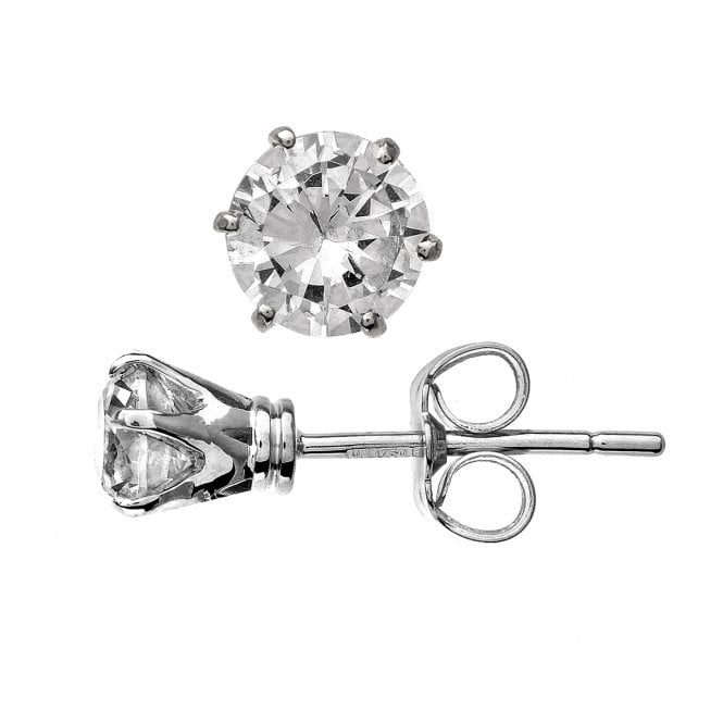 925 Silver Diamond Stud Earrings