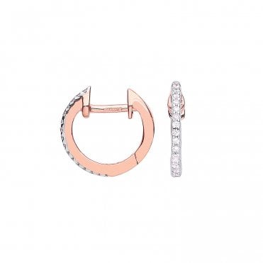 9ct Rose Gold 0.10ct Diamond Earrings