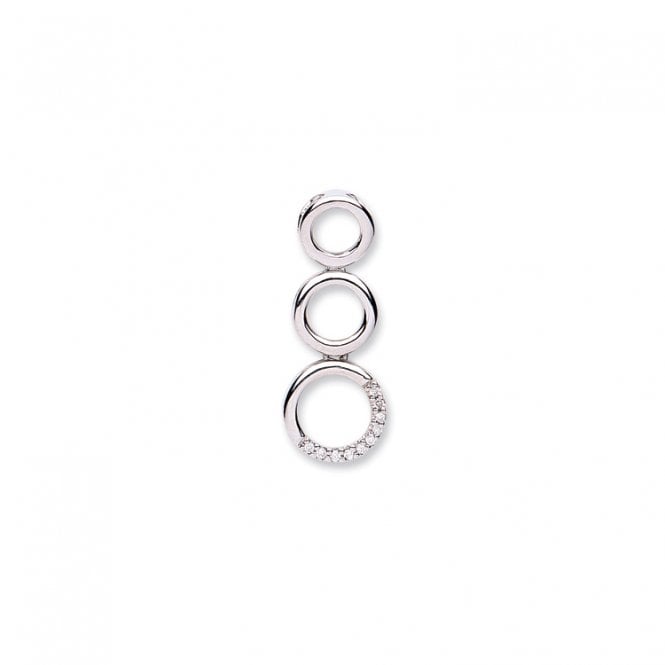 9ct White Gold 0.05ct Diamond Drop Pendant