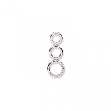 9ct White Gold 0.05ct Diamond Drop Pendant