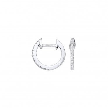 9ct White Gold 0.10ct Diamond Earrings