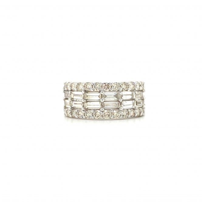 9ct White Gold 2.85ct Diamond Band Dress Ring