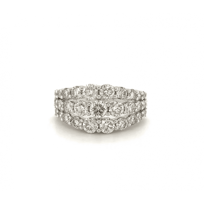 9ct White Gold 3.00ct Diamond Dress Ring