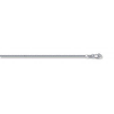 9ct White Gold Classic Curb Chain 1mm 20