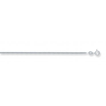 9ct White Gold Curb Chain 1mm 20