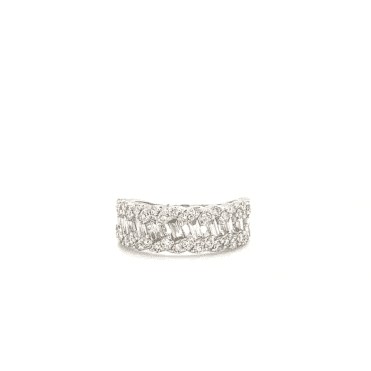 9ct White Gold Diamond Fancy Cluster Ring