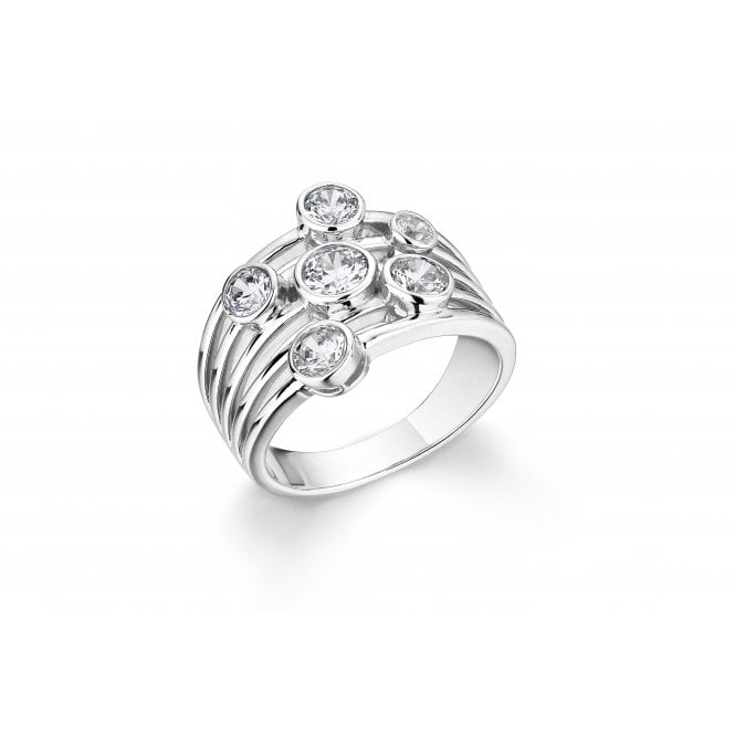 9ct White Gold Diamond Raindance Dress Ring