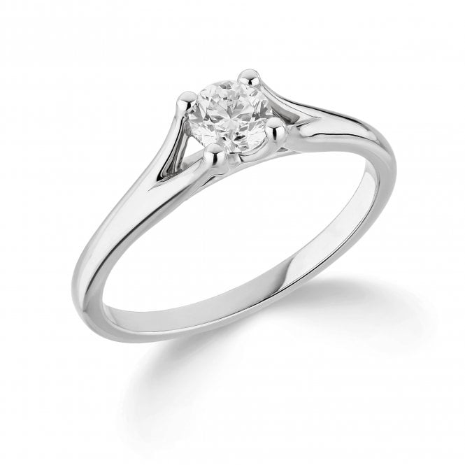 9ct White Gold Diamond Solitaire Engagement Ring 0.25ct