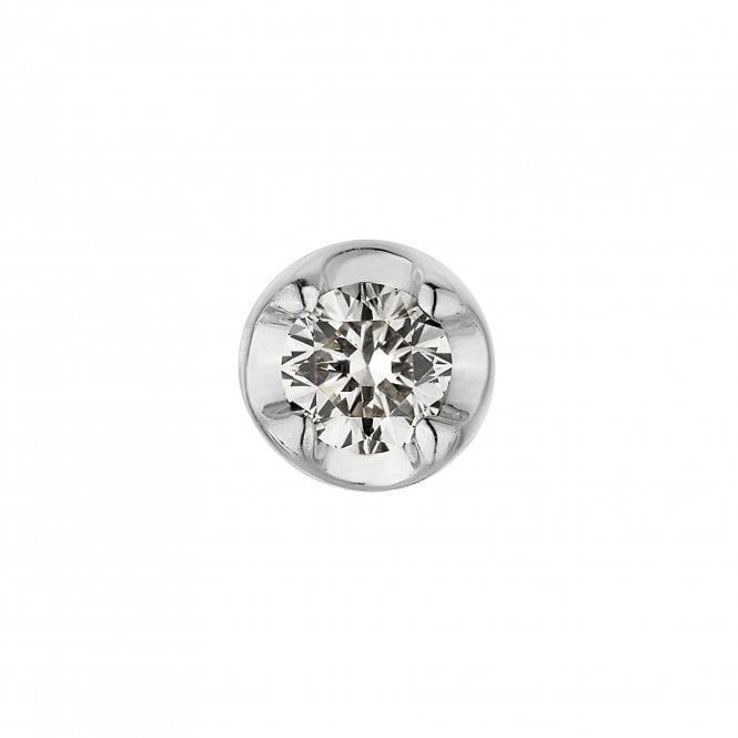 9ct White Gold Diamond Stud Earrings
