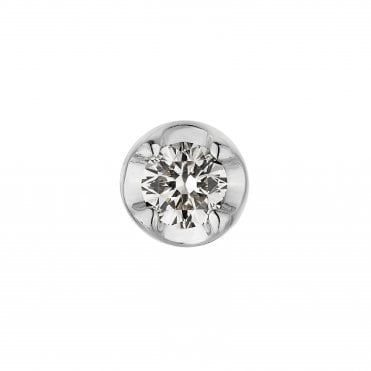 9ct White Gold Diamond Stud Earrings