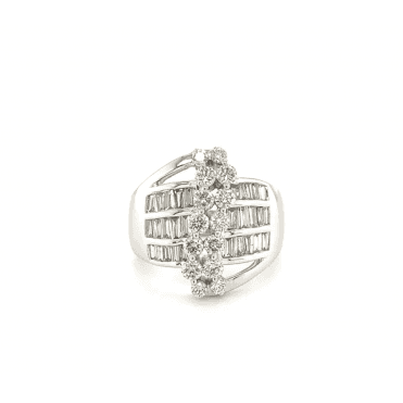 9ct White Gold Fancy 2.00ct Diamond Dress Ring