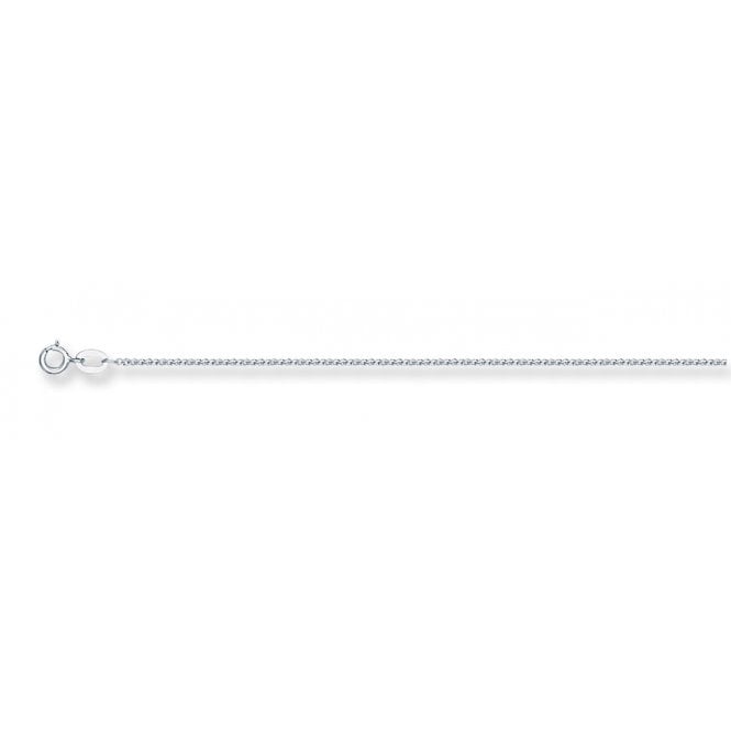 9ct White Gold Singapore Chain 1.2mm 18"