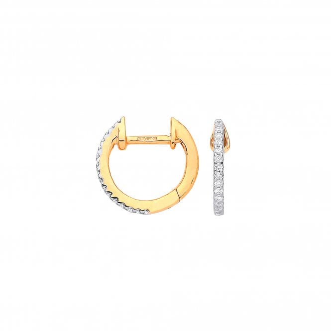 9ct Yellow Gold 0.10ct Diamond Earrings