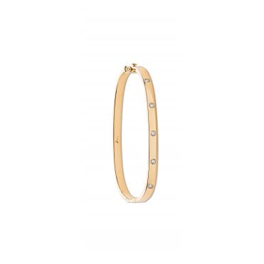 9ct Yellow Gold 0.20ct 5 Stone Diamond Bangle
