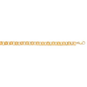 9ct Yellow Gold 10mm Ornate & Polished Belcher Chain - 28