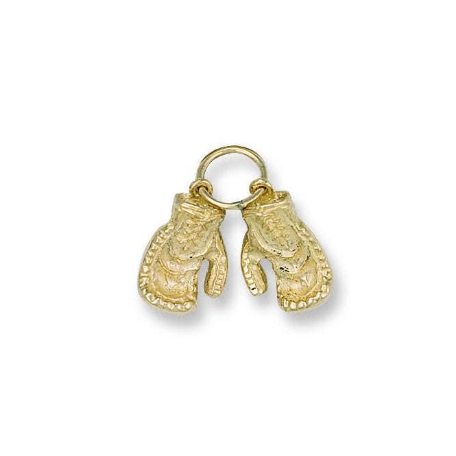 9ct Yellow Gold 16mm Solid Double Boxing Glove Pendant - 3g