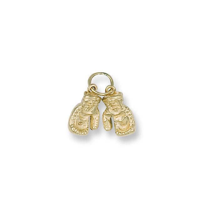 9ct Yellow Gold 20mm Solid Double Boxing Glove Pendant - 6g