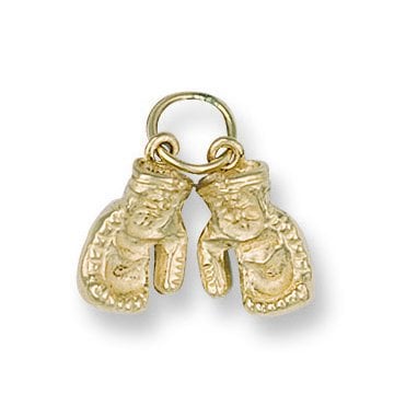 9ct Yellow Gold 20mm Solid Double Boxing Glove Pendant - 6g