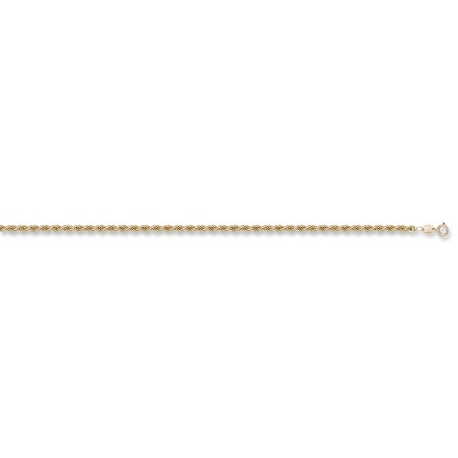 9ct Yellow Gold 3.2mm Rope Chain - 28"