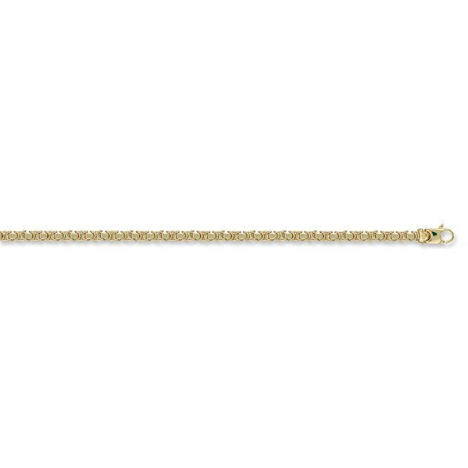 9ct Yellow Gold 5.3mm Flat Byzantine Chain - 20" - 24"