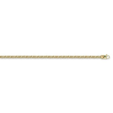 9ct Yellow Gold 4mm Flat Byzantine Chain - 24