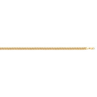 9ct Yellow Gold 5mm Hollow Domed Curb Chain - 28