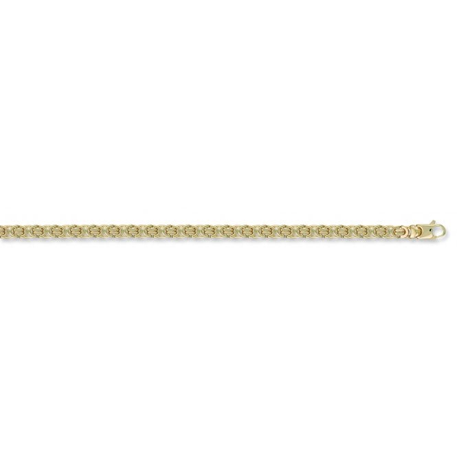 9ct Yellow Gold 5.8mm Flat Byzantine Chain - 20" - 24"