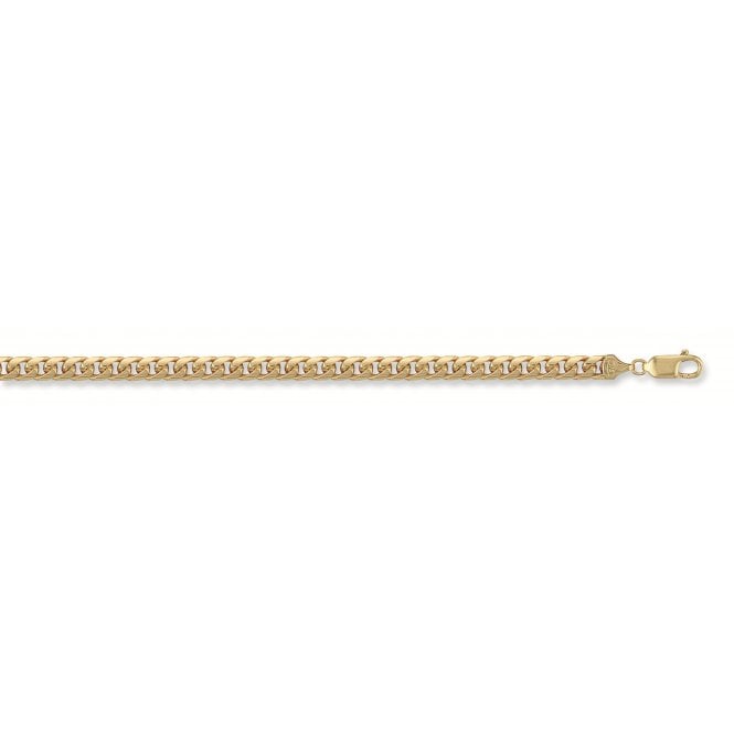 9ct Yellow Gold 5mm Solid Domed Curb Chain - 22"