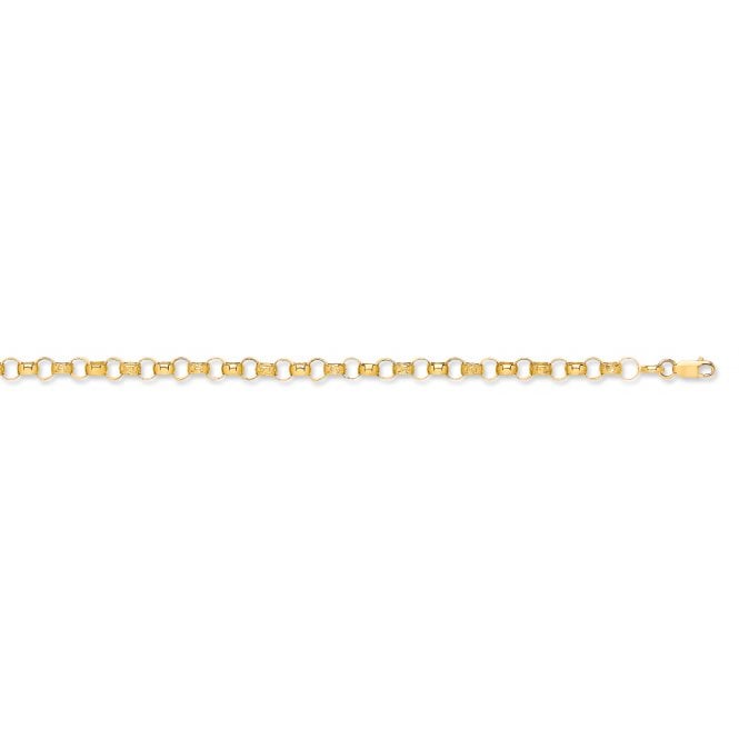 9ct Yellow Gold 6mm Ornate & Polished Belcher Chain - 28"