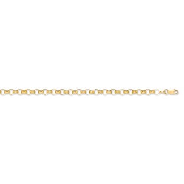 9ct Yellow Gold 6mm Ornate & Polished Belcher Chain - 28