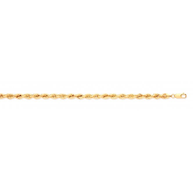 9ct Yellow Gold 6mm Rope Chain - 34"