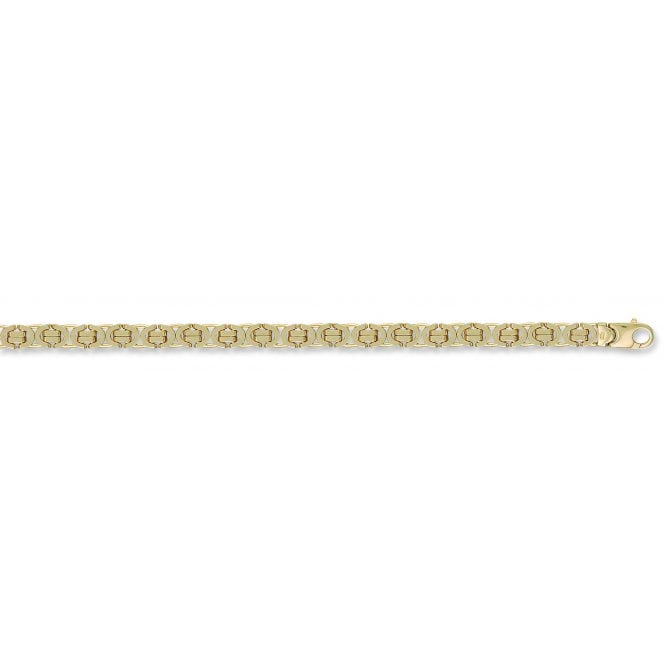 9ct Yellow Gold 7.1mm Flat Byzantine Chain - 20" - 24"