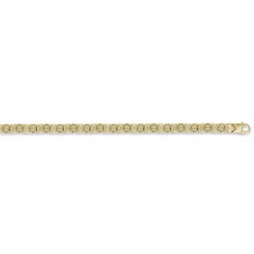 9ct Yellow Gold 7mm Flat Byzantine Chain - 24