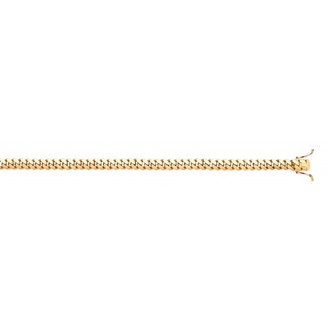 9ct Yellow Gold 8mm Solid Cuban Curb Chain - 34"