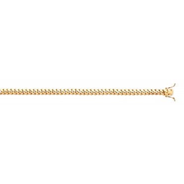9ct Yellow Gold 8mm Solid Cuban Curb Chain - 34