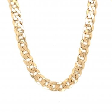 9ct Yellow Gold 9mm Classic Curb Chain 24