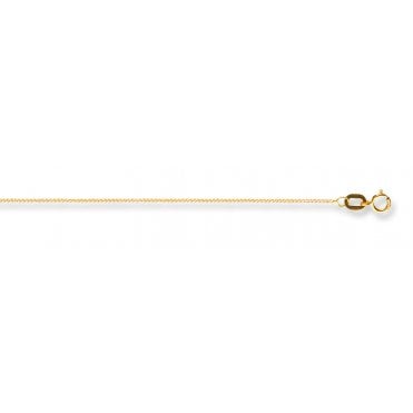 9ct Yellow Gold Classic Curb Chain 0.8mm 18