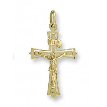 9ct Yellow Gold Crucifix Pendant
