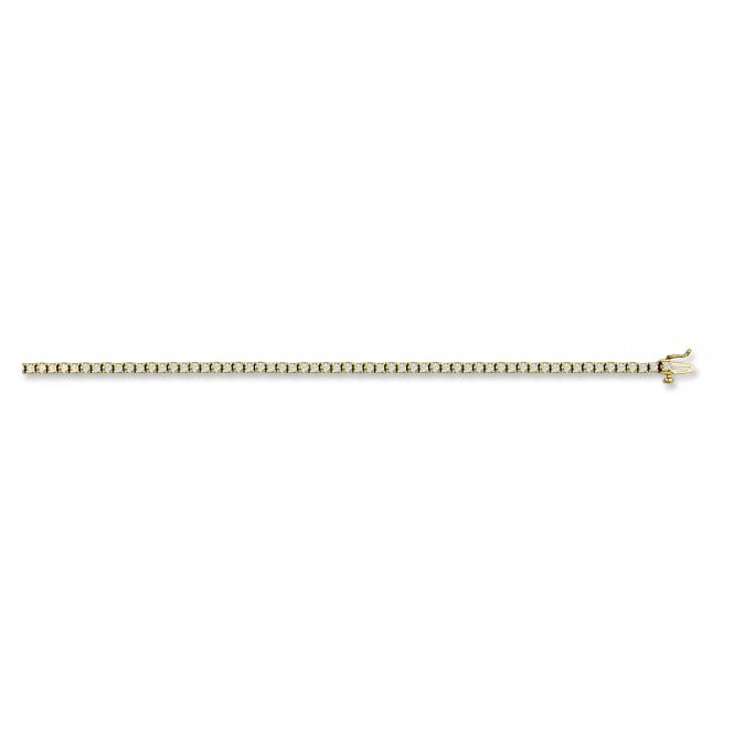 9ct Yellow Gold Cubic Zirconia Tennis Bracelet - 7"